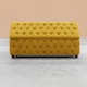 image 2 of 150cm Riga Ottoman Storage Box with Wooden Legs, Mustard Gold Velvet Upholstered Chesterfield Storage Ottoman Box