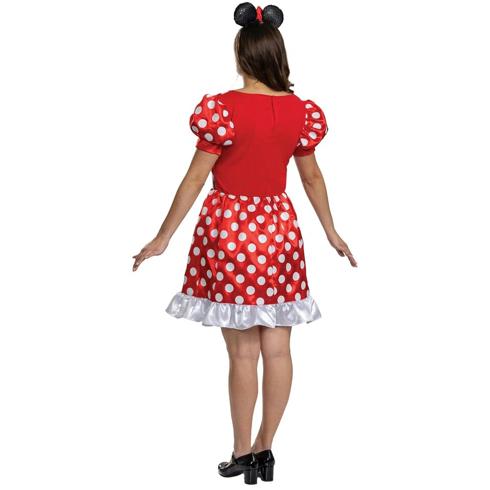 image 1 of Disney Womens/Ladies Classic Minnie Mouse Costume Set - Red/White/Black - M M