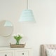 image 3 of ValueLights Riza Tapered Green Arrow Fabric Pleated Easy Fit Large Lamp Shade with LED Bulb