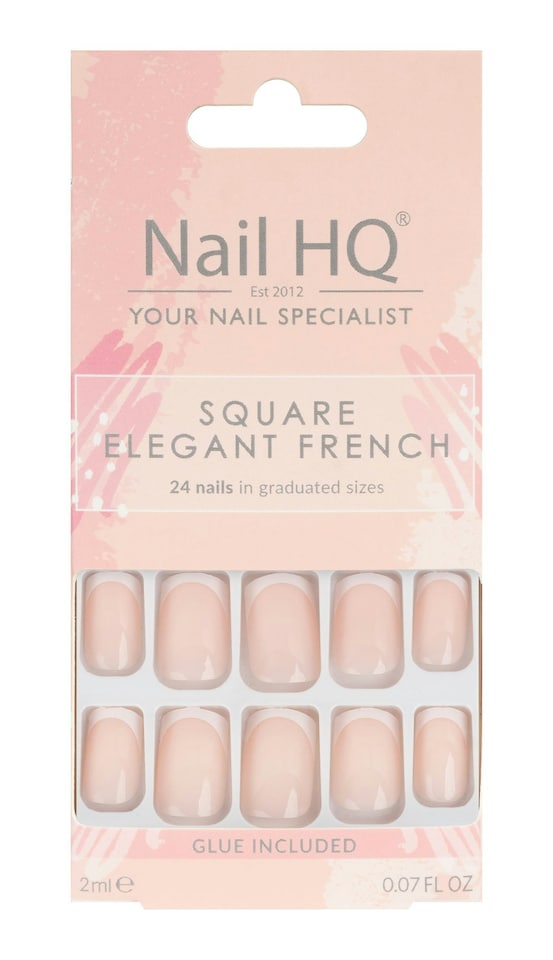 image 1 of Nail HQ Square Elegant French Tip Nails