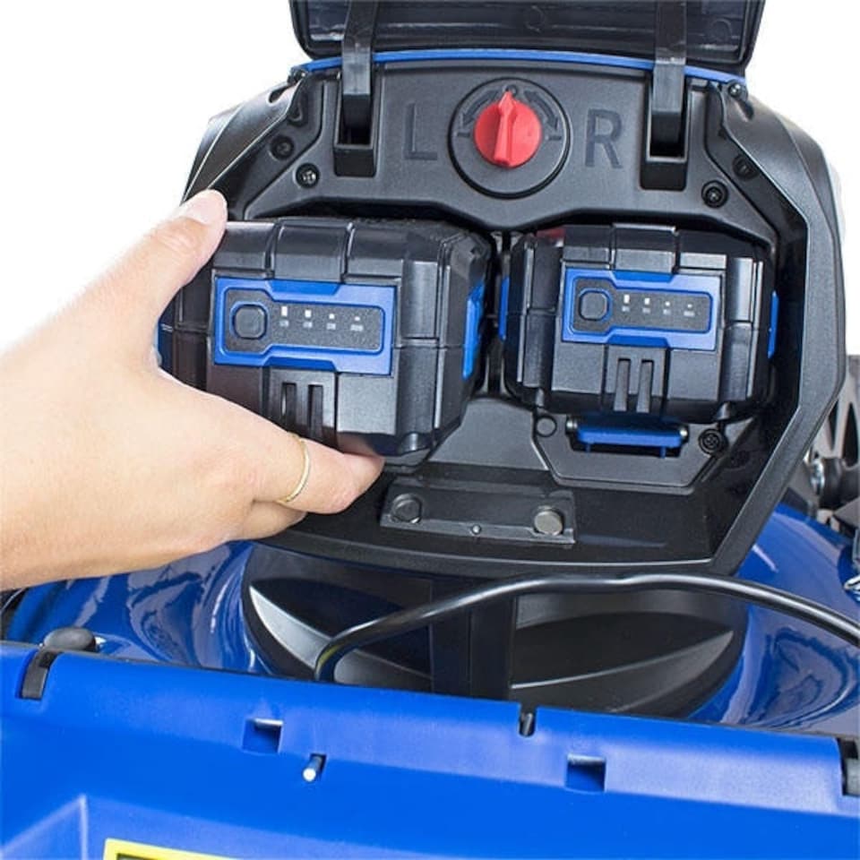 image 1 of Hyundai 80V Lithium-Ion Cordless Battery Powered Lawn Mower 45cm Cutting Width With Battery and Charger | HYM80LI460P