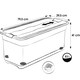 image 5 of Keeeper Crystal Box 83 Litre with Lid and Caster Wheels - Transparent
