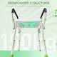 image 8 of HOMCOM Rust-Free Aluminium Bath Chair with Adjustable Height