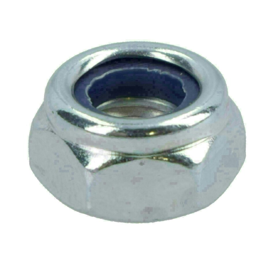 image 1 of M5 x 0.8mm Nyloc Nut Fastener Hexagonal Metric Nuts Grade 8 Zinc Plated 20pk