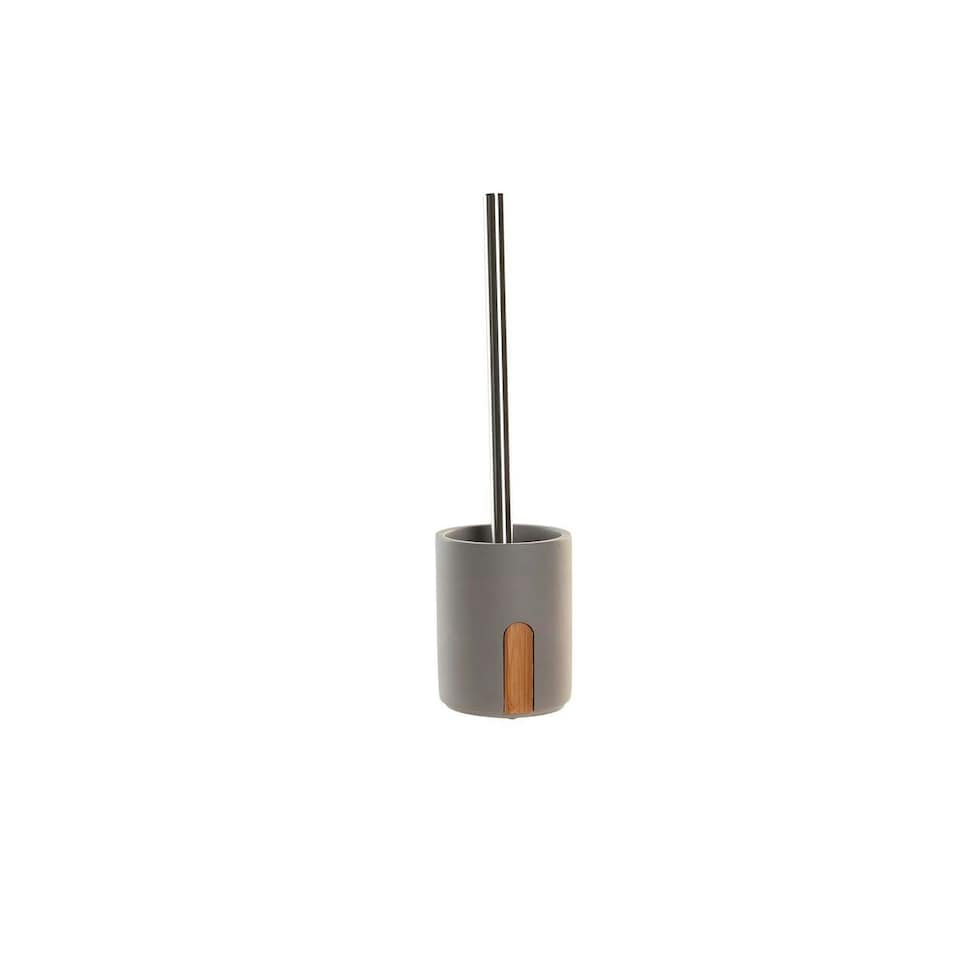 image 1 of Toilet Brush DKD Home Decor 9,5 X 9,5 X 36,5 CM Natural Grey Cement Grey
