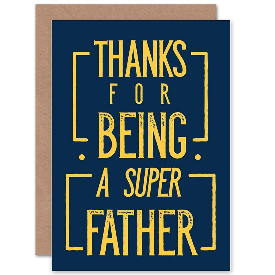 image 1 of Thanks For Being Super Dad Simple Bold Fathers Day Card