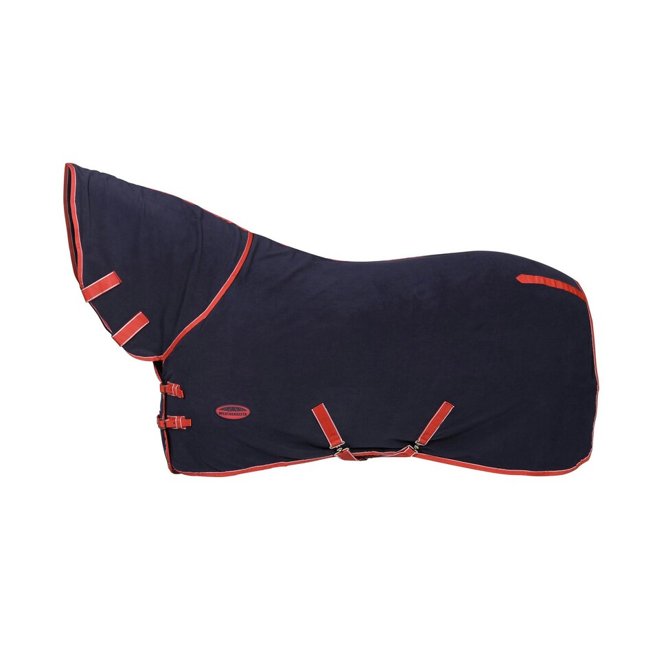image 1 of Weatherbeeta Fleece Cooler Combo Neck Rug - Navy/Red/White - 6ft 9