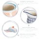 image 5 of Nicola Spring Hand-Printed Plant Pot with Saucer - 20.5cm - Orange | Orange | Orange / Blue