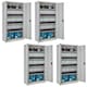 image 1 of Filing Cabinet Set of 4 - 5 height-adjustable shelves, lockable doors Grey
