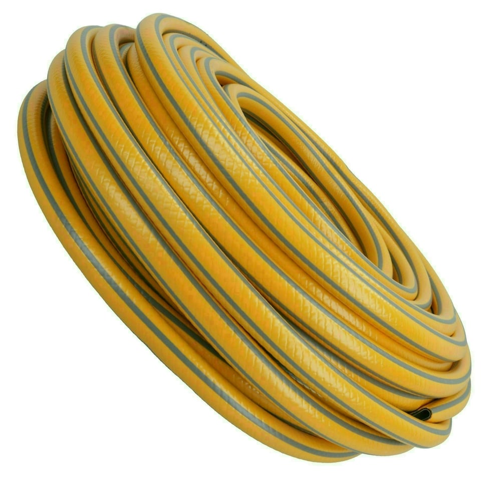 image 1 of Hozelock Starter Garden Hose Pipe 12.5mm 30m PVC Watering Yard & Fittings Yellow