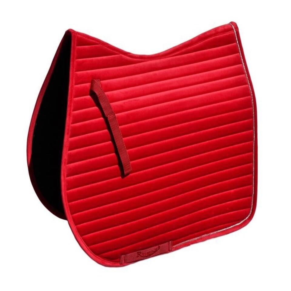 image 1 of Rhinegold Diamante Channel Quilt GP Saddle Pad Brown | Colour: Bordeaux
Size: Cob