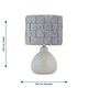 image 8 of First Choice Lighting Set of 2 Tuscan White Ceramic Lamps with Grey Felt Shade White | Grey