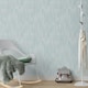 image 2 of Erismann Martinique Linear Vinyl Textured Wallpaper - Sage Green - 10m x 0.5m Green