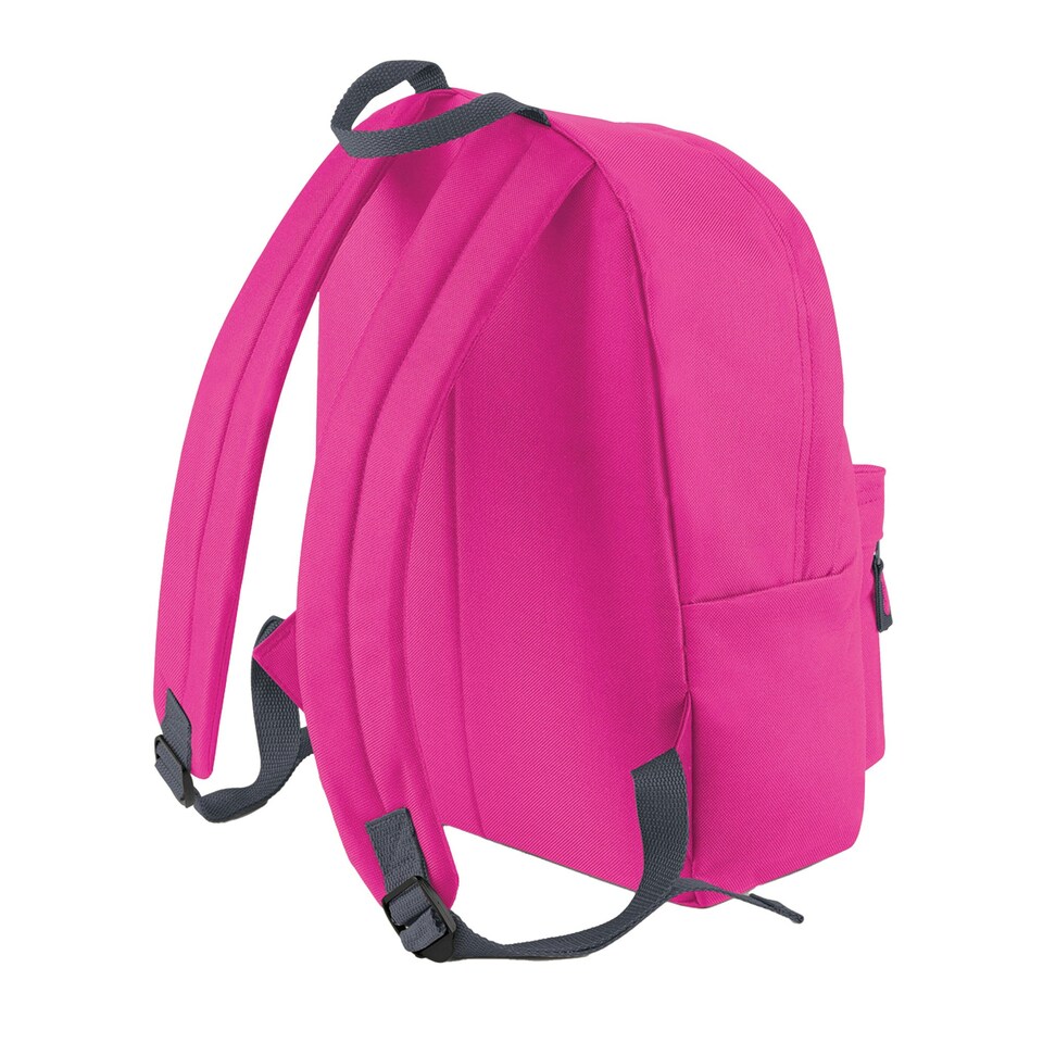 image 1 of Bagbase Childrens/Kids Fashion Backpack - Fuchsia/Graphite - One Size