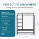 image 3 of Clothes Rail with Double Hanging & Shelves Black Metal Garment Rack Heavy Duty Black | One Size