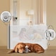 image 6 of S&D, Retractable Baby Gate 86cm x 140 cm Stair Safety Gate Roll for Babies and Pets, Extendable Barrier Gates (White)