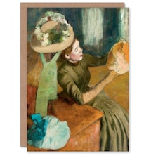 Edgar Degas Art Card The Millinery Shop Hat Examination