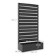 image 7 of Outsunny Raised Garden Bed with Trellis Standing Patio Planter Box Black 