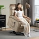 image 2 of HOMCOM Power Lift Recliner Chair for Elderly w/ Remote Control, Champagne Cream | Champagne