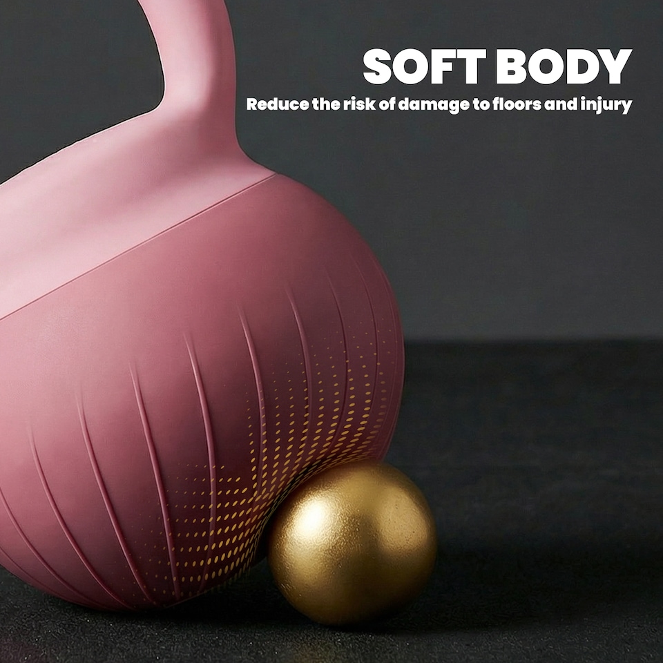 image 1 of SPORTNOW Soft Kettlebell, 6kg Kettle Bell with Anti-Slip Grip for Home Gym | Pink | Blue | 10