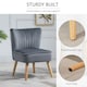 image 4 of HOMCOM Velvet Accent Chair Occasional Tub Chair for Living Room, Grey
