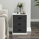 image 8 of White 3-Drawer Bedside Table Grey | Colour: Ash Grey