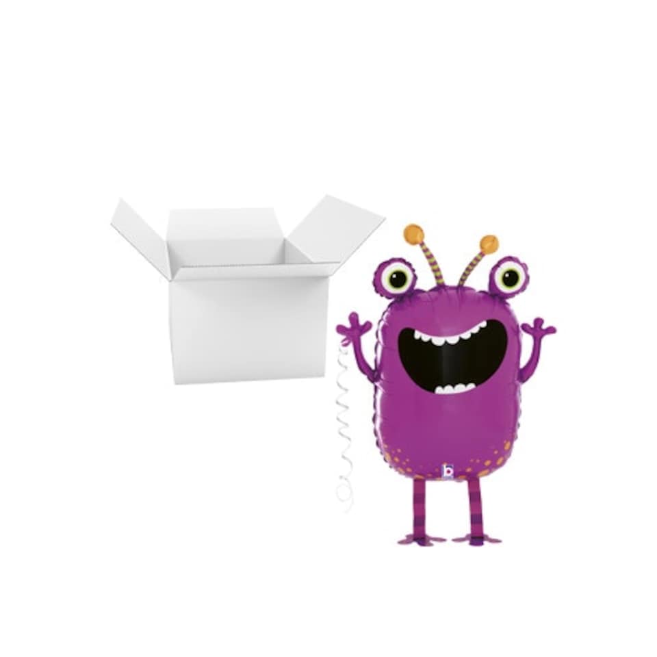 Monster Walking Pet Foil Helium Balloon - Inflated Balloon in a Box