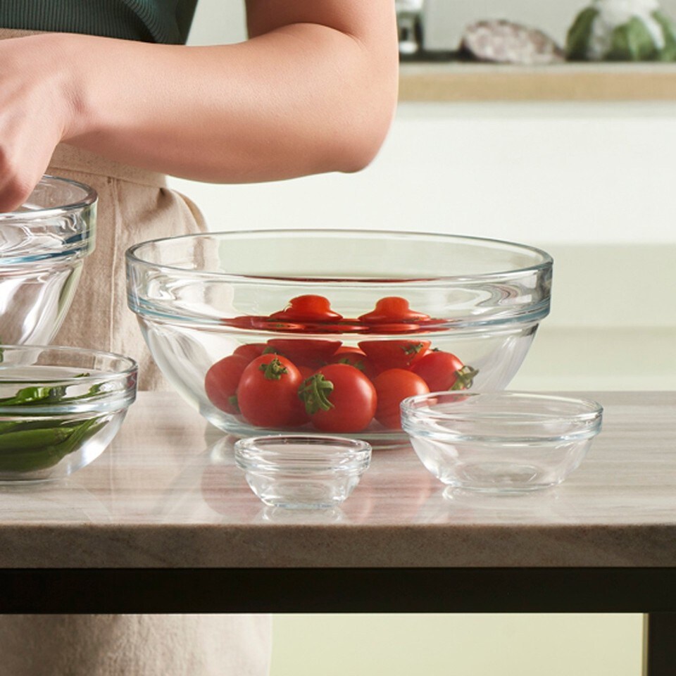 image 1 of Tempered Glass Mixing & Salad Serving Bowl - Medium