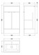 image 2 of Balterley Alrewas Contemporary 2 Door Floor Standing Vanity Unit with Basin, Pebble Grey, 500mm