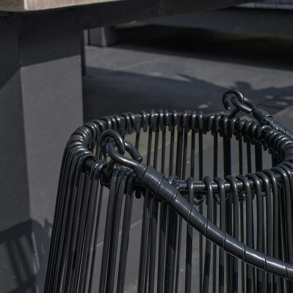 image 1 of ValueLights Outdoor Black Wire Vase Candlelight Lantern