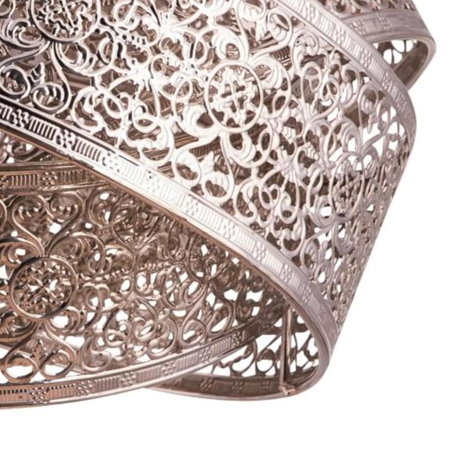 image 1 of Moroccan Style Layered Ceiling Light Shade | Chrome | Medium | 1