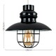 image 3 of ValueLights Penglai Black Ceiling Pendant Light Shade with B22 LED Filament Bulb Black
