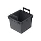 image 3 of 300mm Low Square Concrete Effect Plant Pot - 29.5x29x29 cm | Orange | Terracotta & Set of 2 | 2