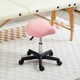 image 6 of HOMCOM Saddle Stool Adjustable Rolling Salon Chair for Massage Spa Beauty Pink Pink