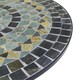 image 5 of Charles Bentley Garden Blue Mosaic 5 Piece Dining Set With Folding Chairs Patio
