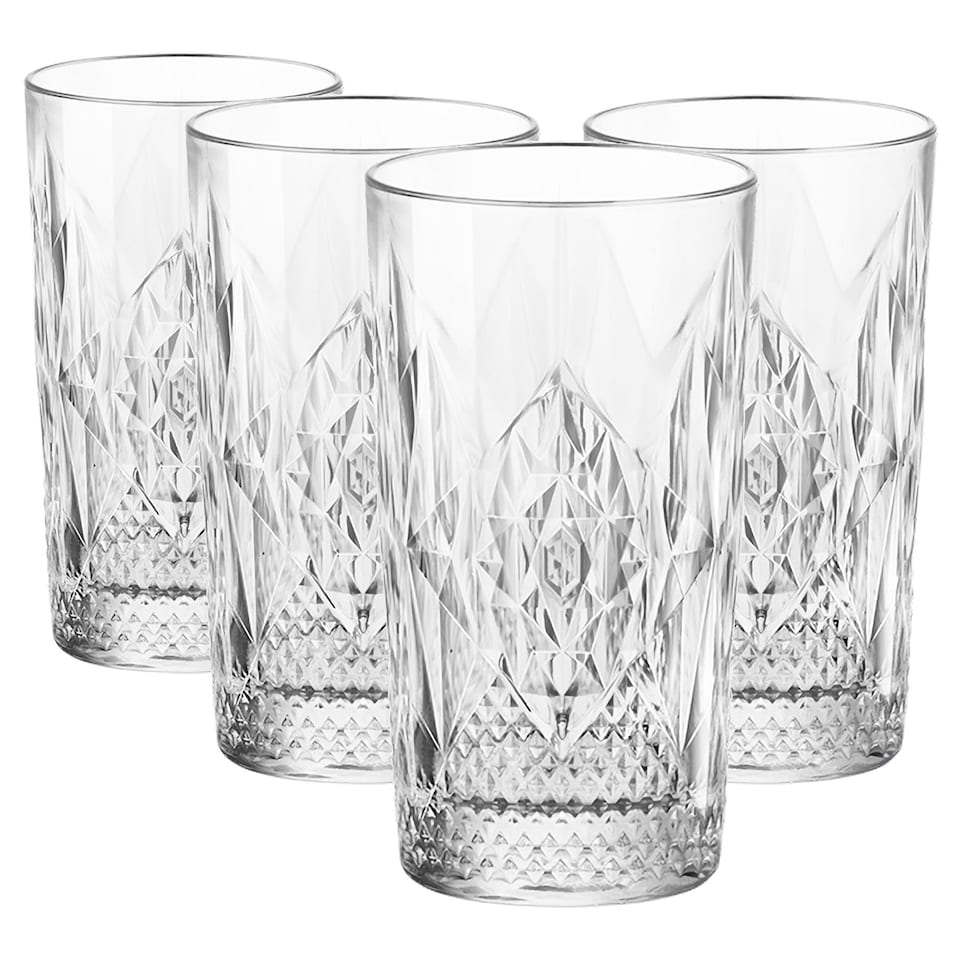 image 1 of Bormioli Rocco Bartender Stone Highball Glasses - 490ml - Pack of 4 | Clear | Clear