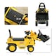 image 3 of HOMCOM Ride-On Bulldozer Toddler Digger Excavator Scooter Storage Cart