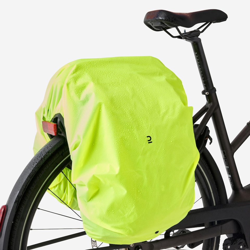 image 1 of Decathlon 27 L Cycling Double Pannier Rack Backpack