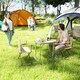 image 2 of Outsunny Garden Outdoor Camping Aluminium Table Portable Folding Picnic Table