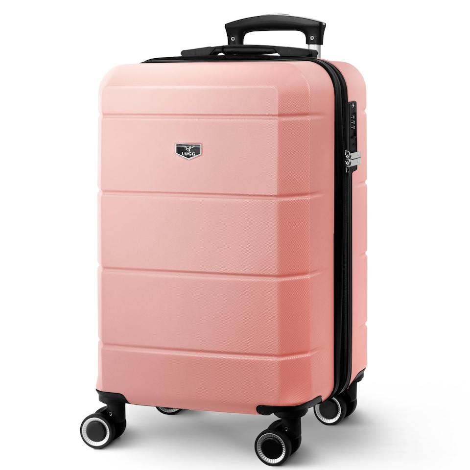 image 1 of Lugg Jetset Lightweight Hard Shell Suitcase ABS 4 Wheels TSA Lock (55x35x23cm)