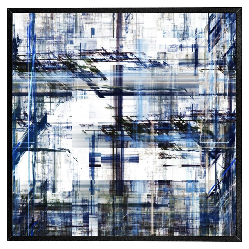 image 1 of Blue grunge pattern (Picutre Frame) Grey | S