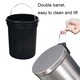 image 4 of Stainless Steel Silver Metal Wastebin 8L