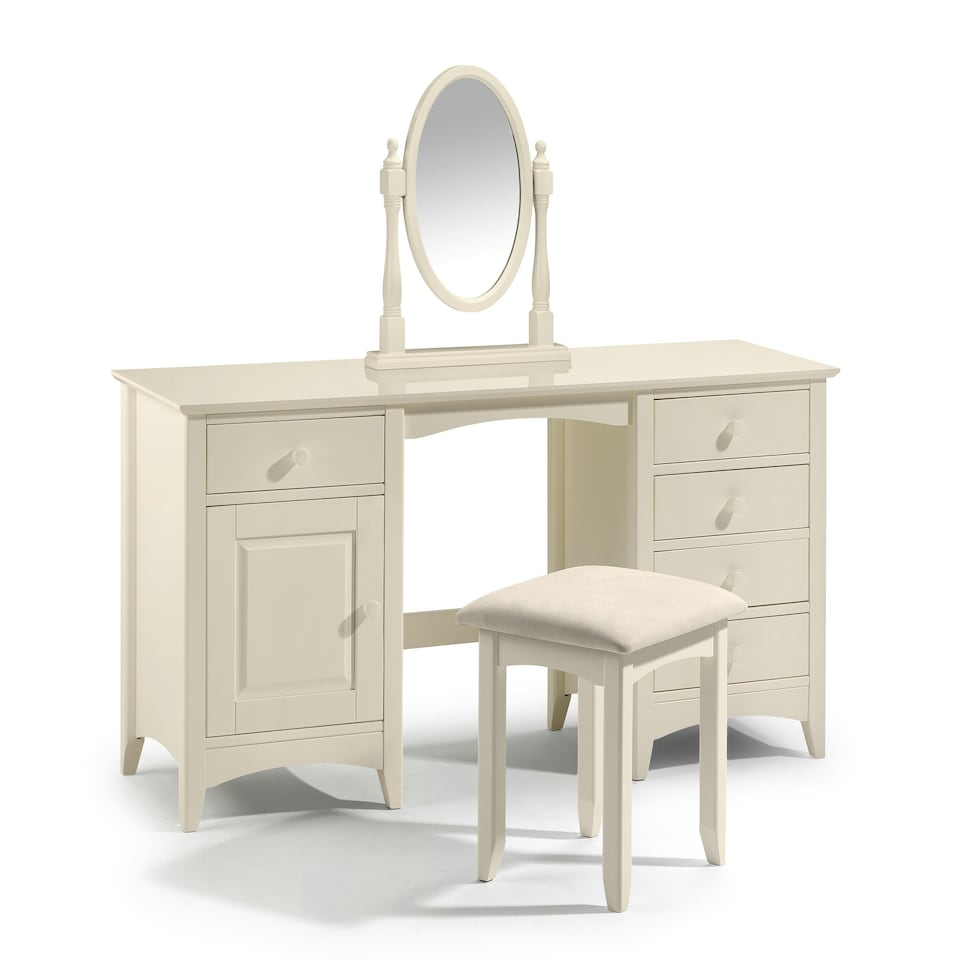 image 1 of Stone White Dressing Stool
