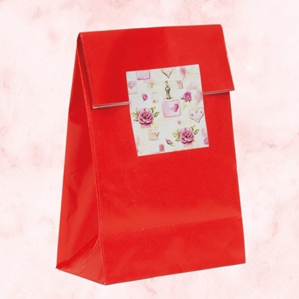 image 1 of Vintage Floral Romance Square Stickers 65mm - Sheet of 12