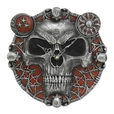 Spiral Direct Hands Of Death Resin Wall Clock - Red/Grey - One Size
