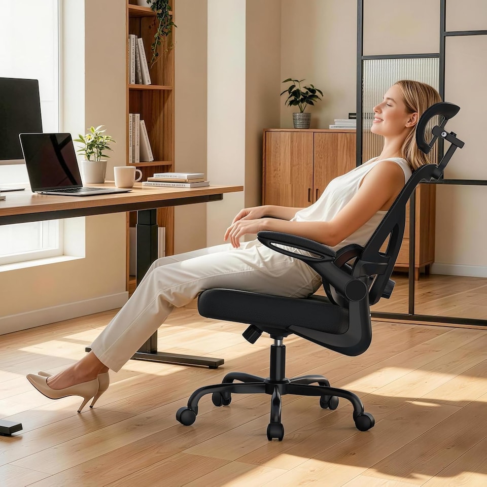 image 1 of Rattantree Ergonomic Office Chair Dual Backrest Mesh Computer Chair