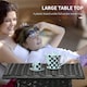 image 4 of Outsunny PE Rattan Outdoor Coffee Table, Easy Match Rattan Side Table, Brown