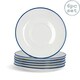 image 1 of Nicola Spring White Farmhouse Teacup Saucers - 16cm - Pack of 6 White