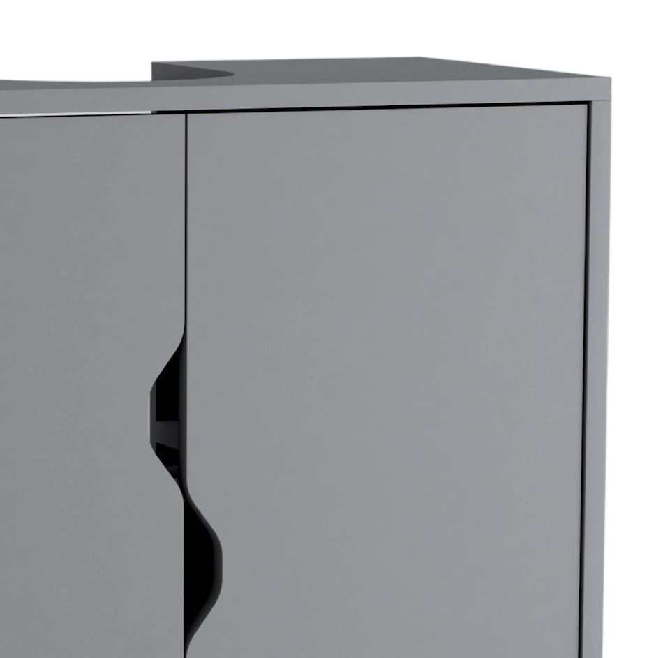 image 1 of Bathroom Sink Cabinet with Partial Pedestal | Grey | 60 x 60 x 30 | 1
