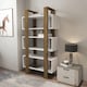 image 4 of Decorotika Reina Bookcase 3-tier H 150 cm x W 90 cm x D 33 cm | Multi | White and Walnut | 1